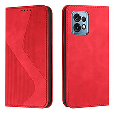 Handytasche Stand Schutzhülle Flip Leder Hülle H03X für Motorola Moto Edge 40 Pro 5G Rot