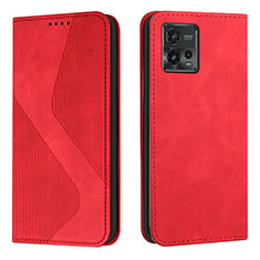 Handytasche Stand Schutzhülle Flip Leder Hülle H03X für Motorola Moto G72 Rot