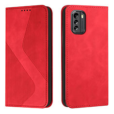 Handytasche Stand Schutzhülle Flip Leder Hülle H03X für Nokia G60 5G Rot