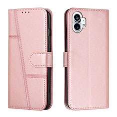 Handytasche Stand Schutzhülle Flip Leder Hülle H03X für Nothing Phone 1 Rosegold