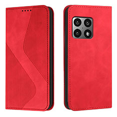 Handytasche Stand Schutzhülle Flip Leder Hülle H03X für OnePlus 10 Pro 5G Rot