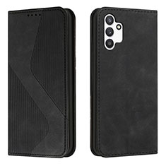 Handytasche Stand Schutzhülle Flip Leder Hülle H03X für Samsung Galaxy A13 4G Schwarz