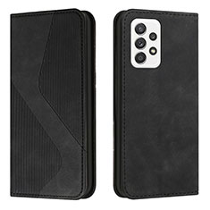 Handytasche Stand Schutzhülle Flip Leder Hülle H03X für Samsung Galaxy A33 5G Schwarz