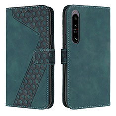 Handytasche Stand Schutzhülle Flip Leder Hülle H03X für Sony Xperia 1 IV Grün