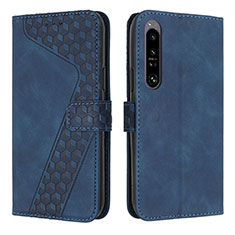 Handytasche Stand Schutzhülle Flip Leder Hülle H03X für Sony Xperia 1 IV SO-51C Blau