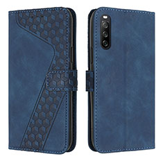 Handytasche Stand Schutzhülle Flip Leder Hülle H03X für Sony Xperia 10 IV SO-52C Blau