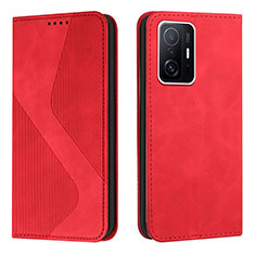 Handytasche Stand Schutzhülle Flip Leder Hülle H03X für Xiaomi Mi 11T 5G Rot