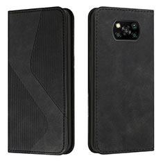 Handytasche Stand Schutzhülle Flip Leder Hülle H03X für Xiaomi Poco X3 NFC Schwarz