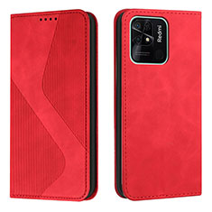 Handytasche Stand Schutzhülle Flip Leder Hülle H03X für Xiaomi Redmi 10 India Rot