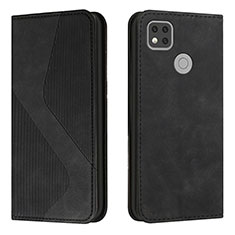 Handytasche Stand Schutzhülle Flip Leder Hülle H03X für Xiaomi Redmi 9C NFC Schwarz