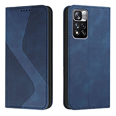 Handytasche Stand Schutzhülle Flip Leder Hülle H03X für Xiaomi Redmi Note 11 Pro+ Plus 5G Blau