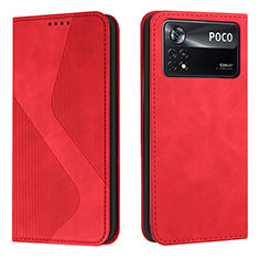 Handytasche Stand Schutzhülle Flip Leder Hülle H03X für Xiaomi Redmi Note 11E Pro 5G Rot