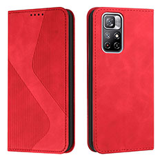 Handytasche Stand Schutzhülle Flip Leder Hülle H03X für Xiaomi Redmi Note 11T 5G Rot