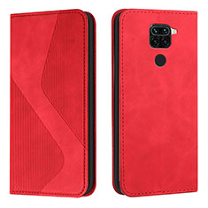 Handytasche Stand Schutzhülle Flip Leder Hülle H03X für Xiaomi Redmi Note 9 Rot