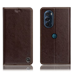 Handytasche Stand Schutzhülle Flip Leder Hülle H04P für Motorola Moto Edge 30 Pro 5G Braun