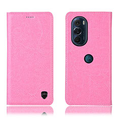 Handytasche Stand Schutzhülle Flip Leder Hülle H04P für Motorola Moto Edge 30 Pro 5G Rosa