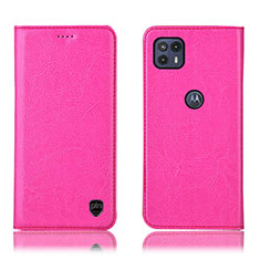 Handytasche Stand Schutzhülle Flip Leder Hülle H04P für Motorola Moto G50 5G Pink