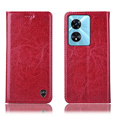 Handytasche Stand Schutzhülle Flip Leder Hülle H04P für Oppo A1 5G Rot