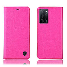 Handytasche Stand Schutzhülle Flip Leder Hülle H04P für Oppo A56 5G Pink