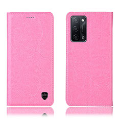 Handytasche Stand Schutzhülle Flip Leder Hülle H04P für Oppo A56 5G Rosa