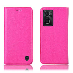 Handytasche Stand Schutzhülle Flip Leder Hülle H04P für Oppo A76 Pink