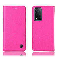 Handytasche Stand Schutzhülle Flip Leder Hülle H04P für Oppo A93s 5G Pink