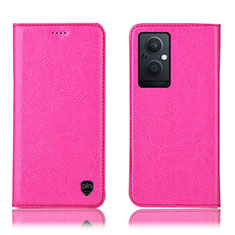 Handytasche Stand Schutzhülle Flip Leder Hülle H04P für Oppo A96 5G Pink