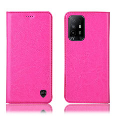 Handytasche Stand Schutzhülle Flip Leder Hülle H04P für Oppo F19 Pro+ Plus 5G Pink