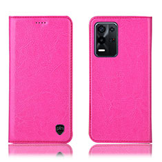 Handytasche Stand Schutzhülle Flip Leder Hülle H04P für Oppo K9X 5G Pink