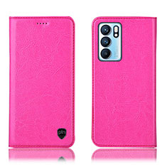 Handytasche Stand Schutzhülle Flip Leder Hülle H04P für Oppo Reno6 5G Pink