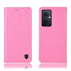 Handytasche Stand Schutzhülle Flip Leder Hülle H04P für Oppo Reno7 Z 5G Rosa