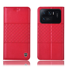 Handytasche Stand Schutzhülle Flip Leder Hülle H04P für Xiaomi Mi 11 Ultra 5G Rot