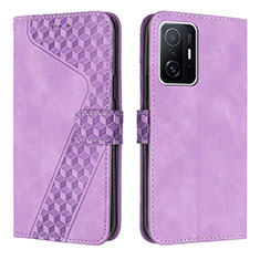 Handytasche Stand Schutzhülle Flip Leder Hülle H04X für Xiaomi Mi 11T 5G Violett