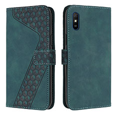 Handytasche Stand Schutzhülle Flip Leder Hülle H04X für Xiaomi Redmi 9AT Grün