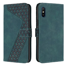 Handytasche Stand Schutzhülle Flip Leder Hülle H04X für Xiaomi Redmi 9i Grün