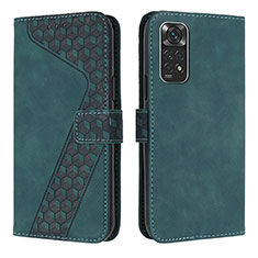 Handytasche Stand Schutzhülle Flip Leder Hülle H04X für Xiaomi Redmi Note 11 4G (2022) Grün