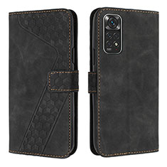 Handytasche Stand Schutzhülle Flip Leder Hülle H04X für Xiaomi Redmi Note 11 4G (2022) Schwarz