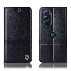 Handytasche Stand Schutzhülle Flip Leder Hülle H05P für Motorola Moto Edge Plus (2022) 5G Schwarz