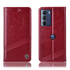 Handytasche Stand Schutzhülle Flip Leder Hülle H05P für Motorola Moto Edge S30 5G Rot