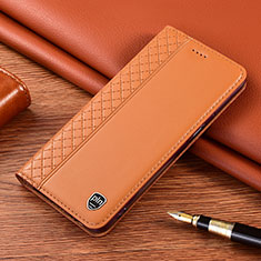 Handytasche Stand Schutzhülle Flip Leder Hülle H05P für Samsung Galaxy S24 Ultra 5G Orange