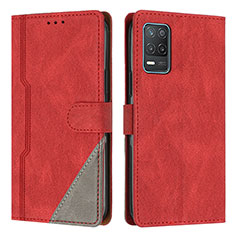 Handytasche Stand Schutzhülle Flip Leder Hülle H05X für Realme 8s 5G Rot