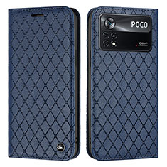 Handytasche Stand Schutzhülle Flip Leder Hülle H05X für Xiaomi Poco X4 Pro 5G Blau