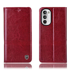 Handytasche Stand Schutzhülle Flip Leder Hülle H06P für Motorola Moto Edge (2022) 5G Rot