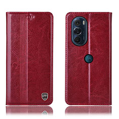 Handytasche Stand Schutzhülle Flip Leder Hülle H06P für Motorola Moto Edge X30 5G Rot