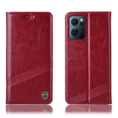 Handytasche Stand Schutzhülle Flip Leder Hülle H06P für OnePlus Nord CE 2 5G Rot