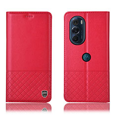 Handytasche Stand Schutzhülle Flip Leder Hülle H07P für Motorola Moto Edge Plus (2022) 5G Rot