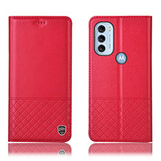 Handytasche Stand Schutzhülle Flip Leder Hülle H07P für Motorola Moto G71 5G Rot