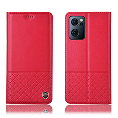 Handytasche Stand Schutzhülle Flip Leder Hülle H07P für OnePlus Nord CE 2 5G Rot