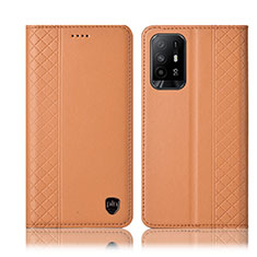 Handytasche Stand Schutzhülle Flip Leder Hülle H07P für Oppo F19 Pro+ Plus 5G Orange