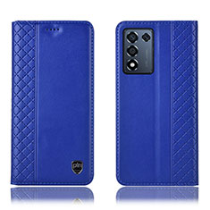 Handytasche Stand Schutzhülle Flip Leder Hülle H07P für Oppo K9S 5G Blau